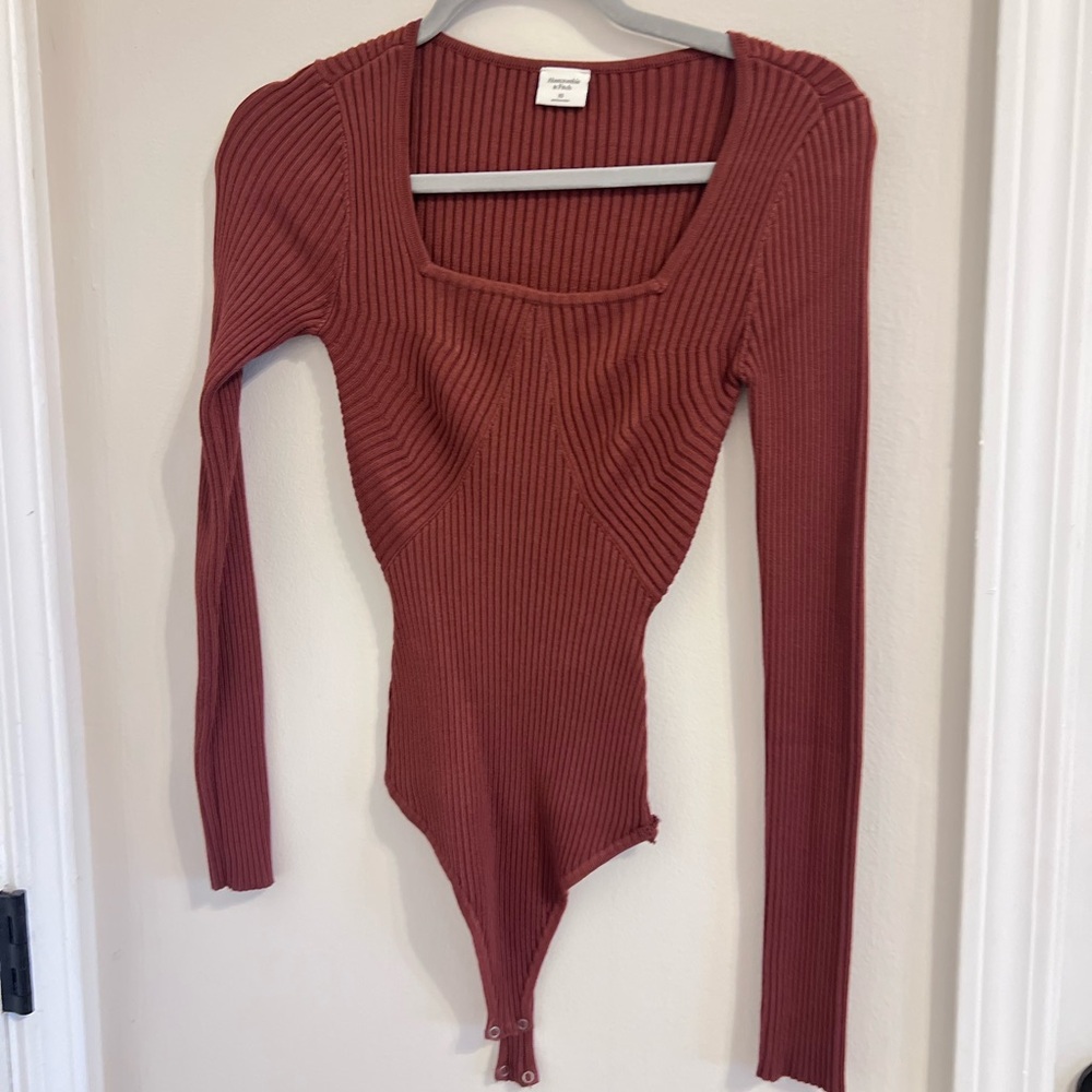 Abercrombie Ribbed Rust Bodysuit